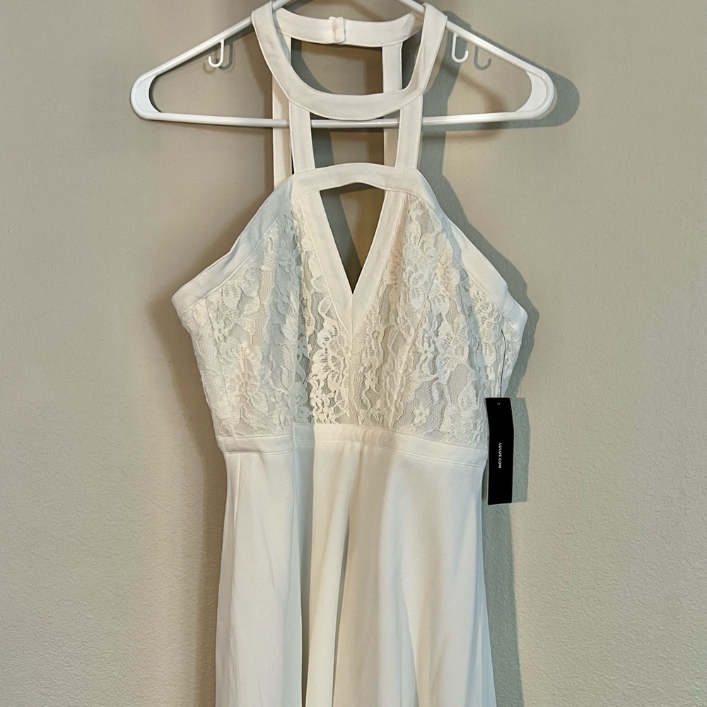 Flirty white mini dress from Lulu’s, never worn.